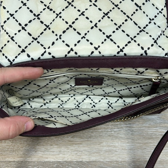Kate Spade Burgundy Crossbody Bag with Chain Strap - Picture 5 of 15
